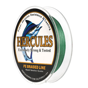 HERCULES 100M 109Yds Green 10lb-420lb PE Braid Fishing Line 12 Strands HERCULES